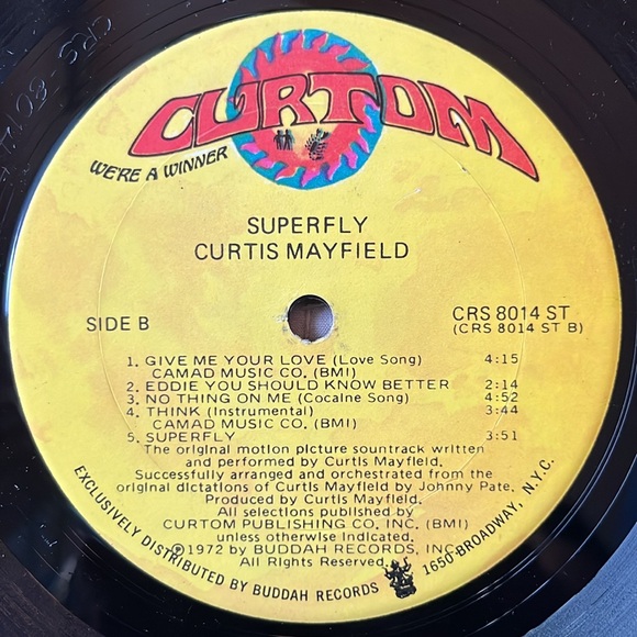Curtis Mayfield - “Super Fly” (Original Soundtrack) Vinyl LP / OG Press - Picture 5 of 5